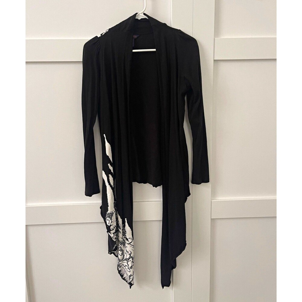 Beyoncé Dereon Women’s Black/White Animal Print Open Front Cardigan -M